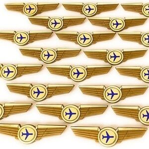 Aviator Kids Airplane Pilot Wings Plastic Pins